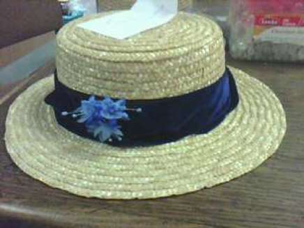 embellished straw hat