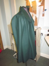 melton wool coat, front, back and sleeves together