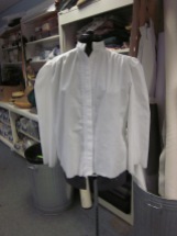 lace detailed shirt, front, back, yoke, collar and sleeves together